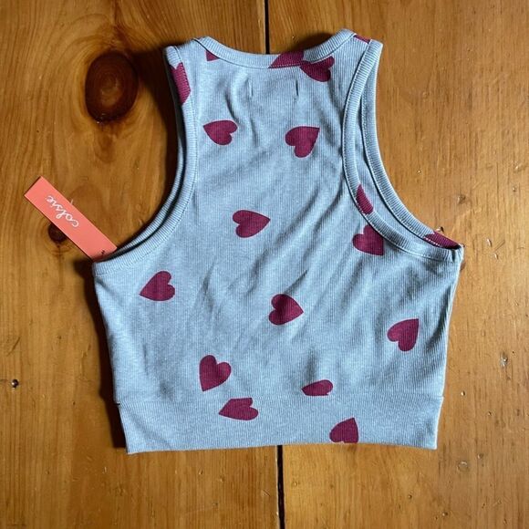 XS women’s Colsie Pajama tank with red hearts - Picture 4 of 4